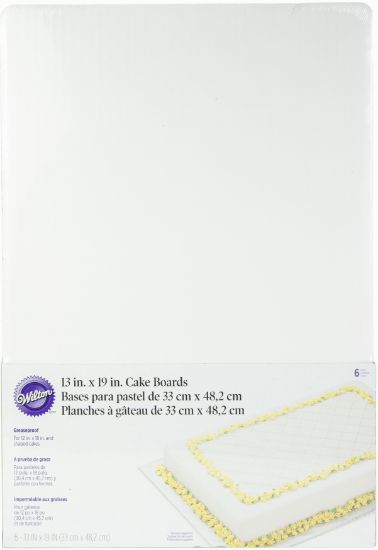 Picture of Cake Boards 13"X19" Rectangle White 6/Pkg
