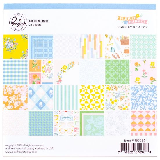 Picture of PinkFresh Studio Double-Sided Paper Pack 6"X6" 24/Pkg-Flower Market