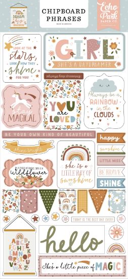 Picture of Dream Big Little Girl Chipboard 6"X13"-Phrases