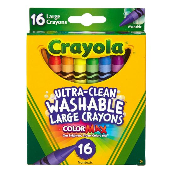 Picture of Crayola Large Washable Crayons 16/Pkg