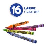 Picture of Crayola Large Washable Crayons 16/Pkg