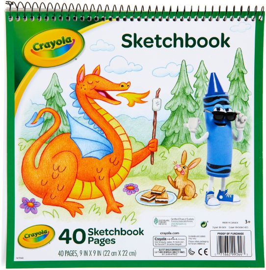 Picture of Crayola Sketchbook 9"X9" 40 Sheets