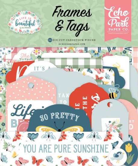 Picture of Echo Park Cardstock Ephemera 33/Pkg-Frames & Tags, Life Is Beautiful