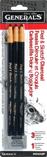 Picture of Peel & Sketch Charcoal Pencils 3/Pkg  