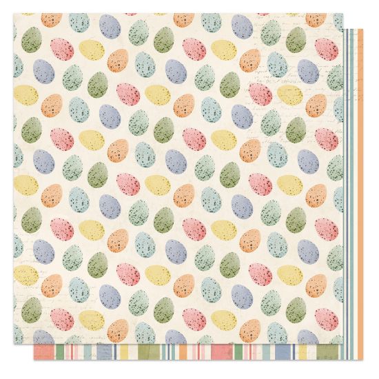 Picture of Bunnies & Blooms Double-Sided Cardstock 12"X12"-Easter Egg