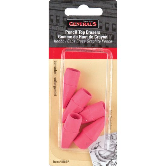 Picture of Pencil Eraser Caps 5/Pkg Pink