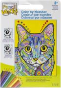 Picture of Pencil Works Color By Number Kit 9"X12" Colorful Cat
