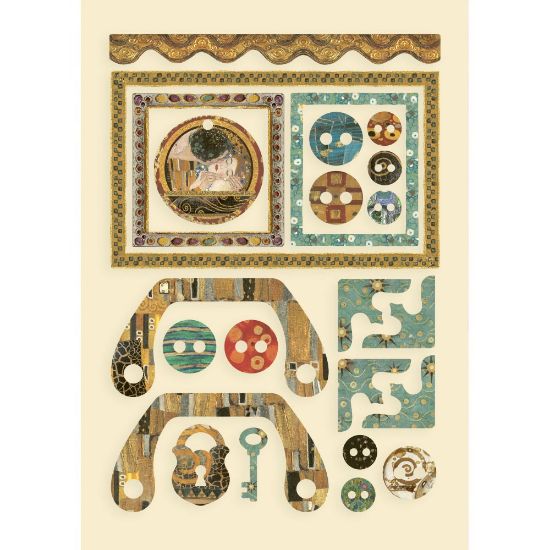 Picture of Stamperia Wooden Shapes A5 Frames & Buttons, Klimt