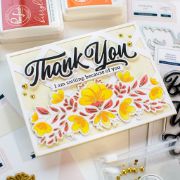 Picture of Pinkfresh Studio Clear Stamp Set 6"X8" Brushed Sentiments