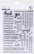 Picture of Pinkfresh Studio Clear Stamp Set 6"X8"-Thank You - Simply Sentiments