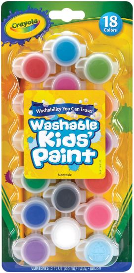 Picture of Crayola Washable Kid's Paint Pots 18 Colors