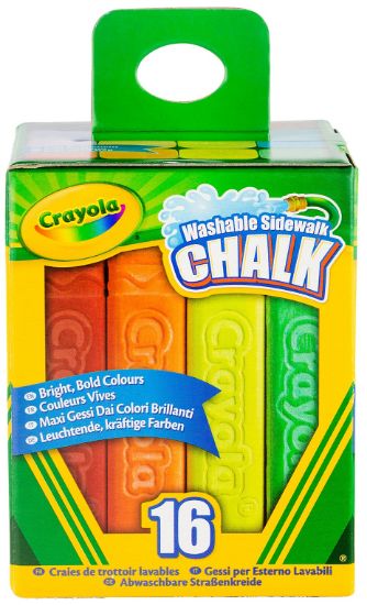 Picture of Crayola Washable Sidewalk Chalk Assorted Colors 16/Pkg