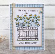 Picture of Creative Expressions 6"X4" Clear Stamp Set By Sam Poole-Floral Garden Gate