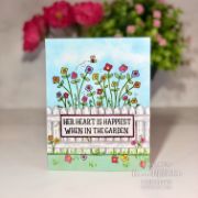 Picture of Creative Expressions 6"X4" Clear Stamp Set By Sam Poole-Floral Garden Gate