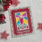 Picture of Creative Expressions Craft Dies By Sue Wilson-Festive Stained Glass Candle