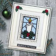Picture of Creative Expressions Craft Dies By Sue Wilson-Festive Stained Glass Candle