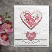 Picture of Creative Expressions Craft Dies By Sue Wilson-Love & Romance Lace Rose Heart 9/Pkg