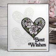 Picture of Creative Expressions Craft Dies By Sue Wilson-Love & Romance Lace Rose Heart 9/Pkg