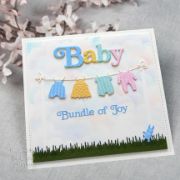 Picture of Creative Expressions Craft Dies By Sue Wilson-Mini Shadowed Sentiments Bundle Of Joy