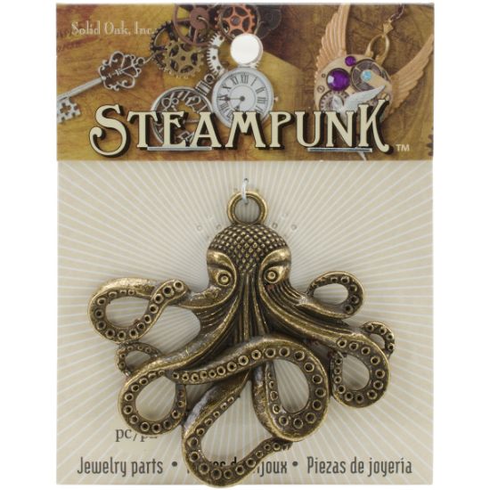 Picture of Steampunk Metal Pendant 1/Pkg Octopus
