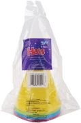 Picture of Party Hats 8/Pkg Assorted Neon