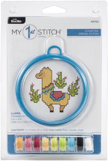 Picture of Bucilla/My 1st Stitch Mini Counted Cross Stitch Kit 3" Llama
