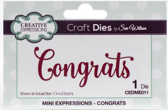 Picture of Creative Expressions Craft Dies By Sue Wilson Congrats
