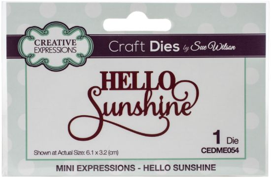 Picture of Creative Expressions Craft Dies By Sue Wilson Mini Expressions- Hello Sunshine