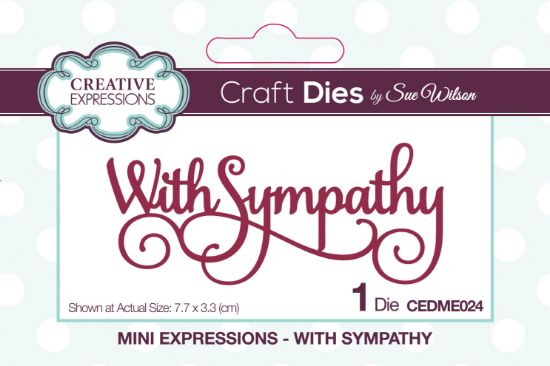 Picture of Creative Expressions Craft Dies By Sue Wilson Mini Expressions-With Sympathy