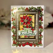 Picture of Creative Expressions Craft Dies By Sue Wilson-Festive Stained Glass Poinsettia
