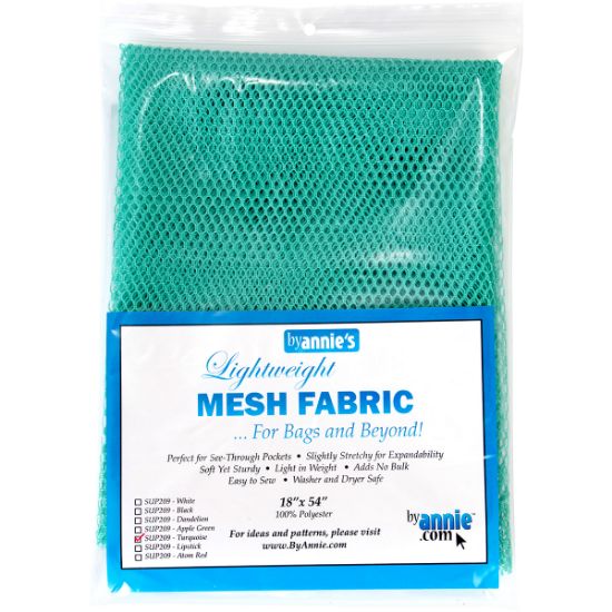 Picture of ByAnnie's Lightweight Mesh Fabric 18"X54" 100% Polyester-Turquoise