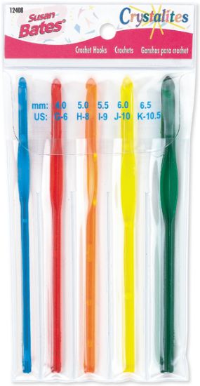 Picture of Crystalites Acrylic Crochet Hook Set Sizes G6 To K10.5