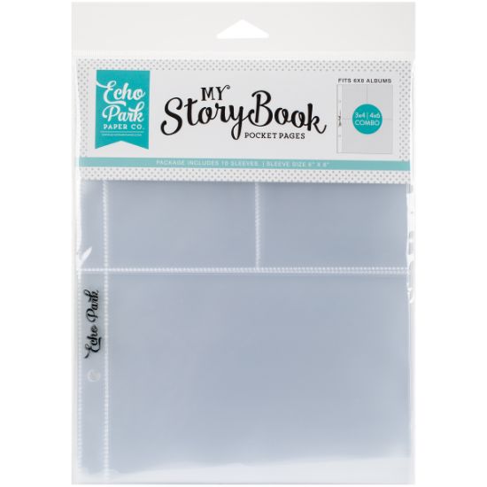 Picture of My Story Book Album Pocket Pages 6"X8" 10/Pkg (1) 4"X6" & (2) 3"X4" Openings