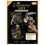 Picture of Foil Engraving Art Kit Value Pack 8.75"X11.5" Gold - Grizzly Bears, Rams & Wolves