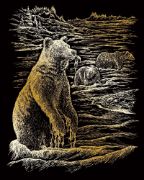 Picture of Foil Engraving Art Kit Value Pack 8.75"X11.5" Gold - Grizzly Bears, Rams & Wolves