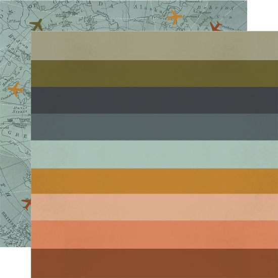 Picture of Here & There Double-Sided Cardstock 12"X12"-Travel Therapy