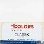 Picture of My Colors Classic Cardstock Bundle 12"X12" 30/Pkg White