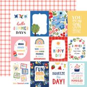Picture of My Favorite Summer Double-Sided Cardstock 12"X12"-3"X4" Journaling Cards