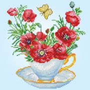 Picture of Diamond Dotz Simply Dotz Diamond Art Kit 12.6"X12.6"-Teatime Poppies
