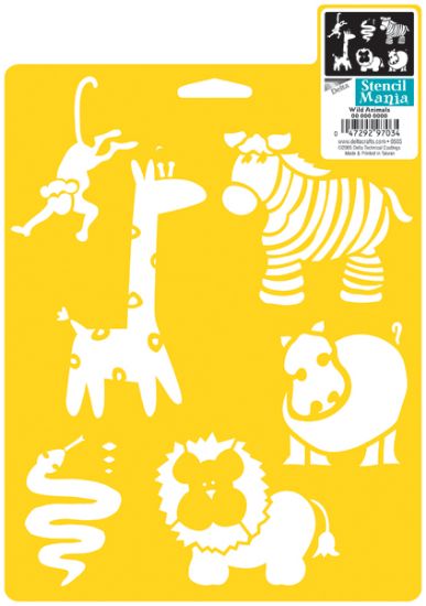 Picture of Stencil Mania Stencil 7"X10" Wild Animals