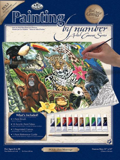 Picture of Paint By Number Kit Artist Canvas Series 11"X14" Zoo Montage