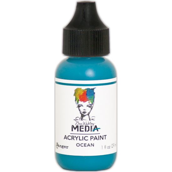 Picture of Dina Wakley Media Heavy Body Acrylic Paint 1oz Ocean