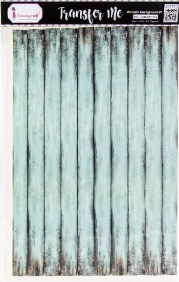 Picture of Dress My Craft Transfer Me Sheet 12.5"X18.5" Wood Background #1