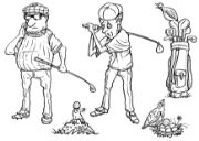 Picture of The Card Hut Clear Stamps 4"X6" By Mark Bardsley-Wild World - Golfer's Birdie