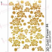 Picture of Dress My Craft Transfer Me Sheet A4 3D Gold - Flower #4