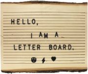 Picture of Natural Bark Edge Letter Board With Letters 16"X11"-13"X.63"