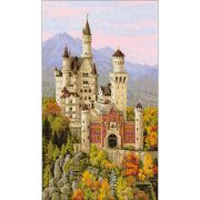 Picture of Neuschwanstein Castle Counted Cross Stitch Kit 13.75"X23.5" 14 Count