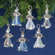 Picture of Nostalgic Christmas Beaded Crystal Ornament Kit Crystal Angels Silver