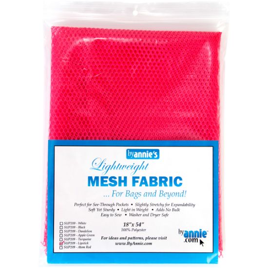 Picture of ByAnnie's Lightweight Mesh Fabric 18"X54" 100% Polyester-Lipstick