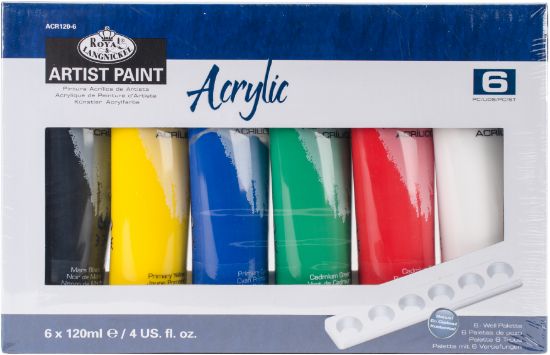 Picture of Acrylic Paints 120ml 6/Pkg Assorted Colors